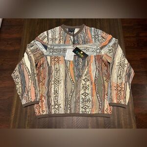 Rare Vintage 2000s 100% Authentic Coogi Sweater Beautiful Color Combo Sz M (NWT)